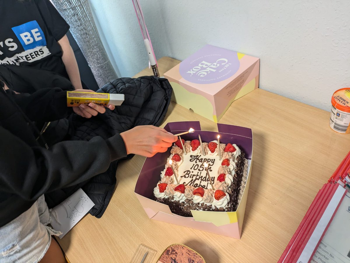 Celebrating Mabel! 
Our Let's Be Volunteers held a surprise birthday party for a very special resident. Mabel who has been working with the Foundation for the past 5 years, recently turned 105!!!! An amazing achievement by an amazing woman. 🤩
#intergenerational