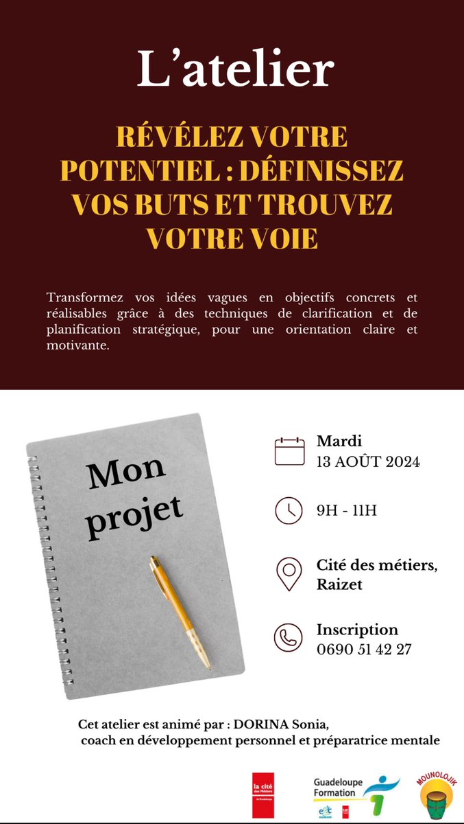 Vous sentez que vous pouvez accomplir davantage, mais vous ne savez pas par où commencer ? Cet atelier est conçu pour vous aider à découvrir et à libérer votre véritable potentiel !