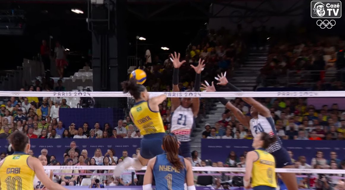 tracklist's tweet photo. 🚨 BRASILL! Brasil vence bem o 2º set em #Paris2024 no Vôlei Feminino. https://t.co/HbTWgkMcIX