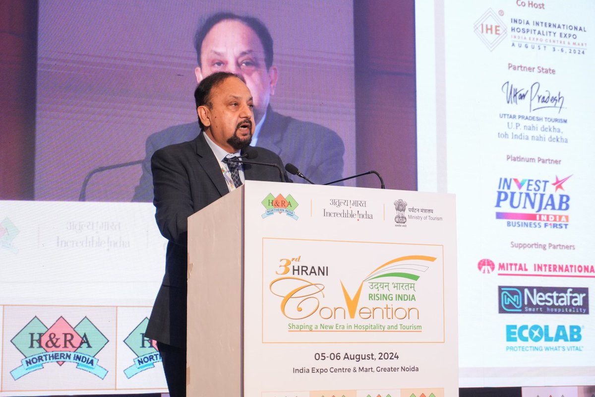 uptourismgov's tweet photo. #Day2 of the 3rd #HRANIConvention at #GreaterNoida observed a session on #Sustainability in #Hospitality & #Tourism with thorough representation of Uttar Pradesh's sustainable developments alongside its eco-development board.

#Hospitality #Event #HRANI #UttarPradesh #InvestInUP
@MukeshMeshram