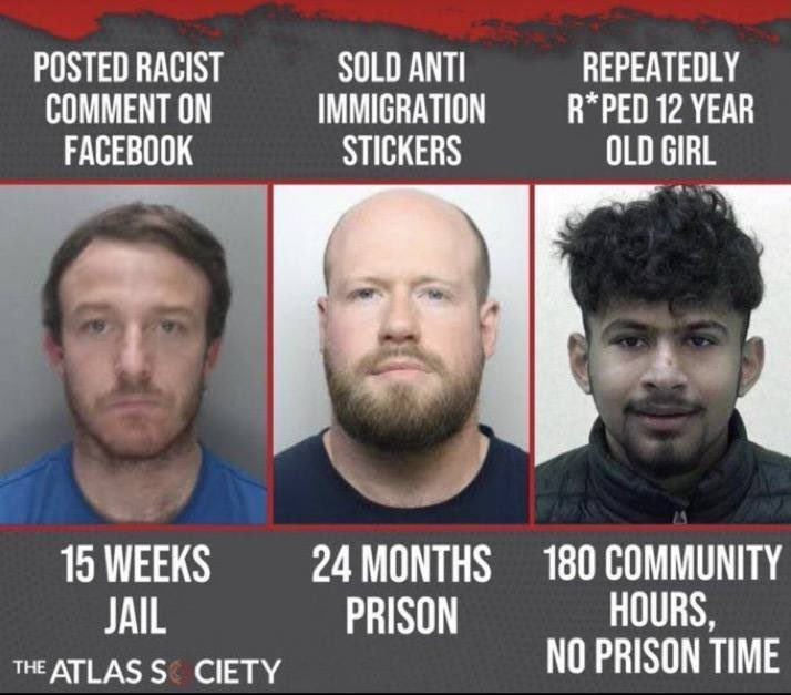 KeithWoodsYT's tweet photo. @elonmusk @CommunityNotes How the justice system works in the UK https://t.co/oavb7RmLYI