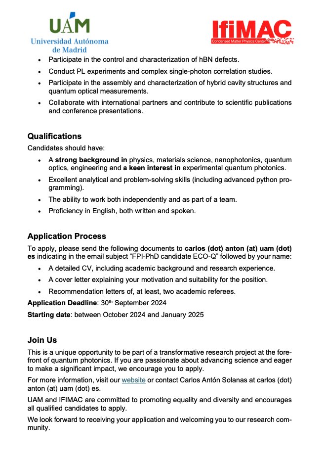 I take the chance to advertise a PhD position opening in the group, see pictures below, and please share it and contact me if interested!
