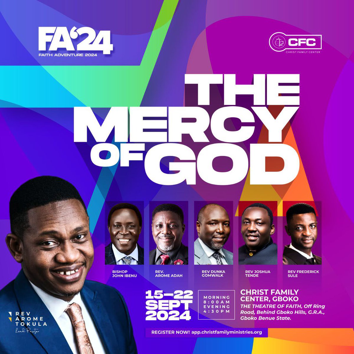 Faith Adventure 2024 is 40 days away🎉🎉

Faith Adventure is our annual one-week ministry conference that brings together people from different walks of life to worship and experience the unfailing love of God. 

This year's event is going to make you bigger and better!

Register