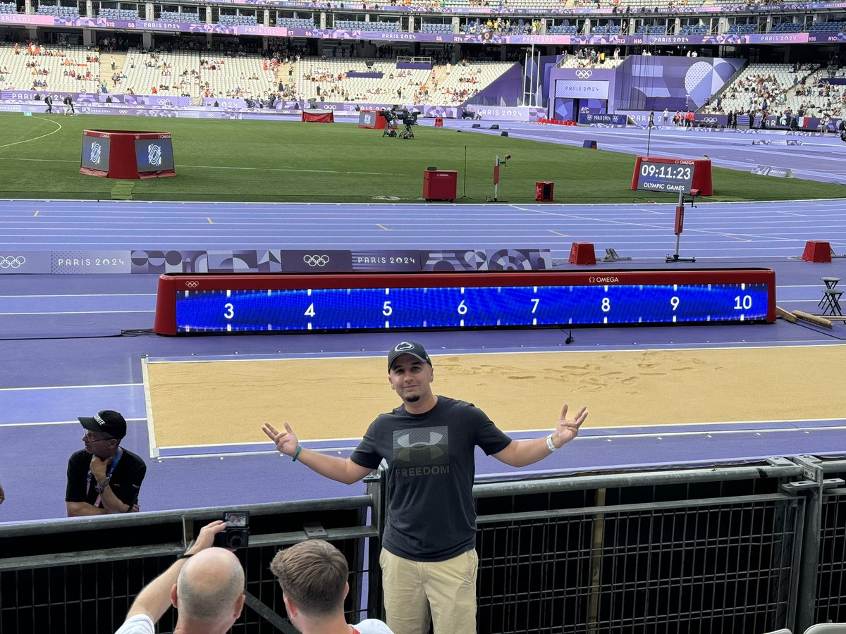 Whaaaaaaa!!!! 7th row for the Women’s Long Jump at the Olympics! #Paris2024