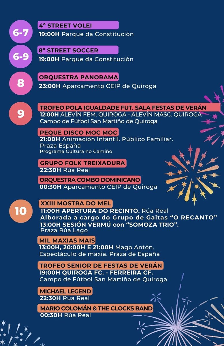 concelloquiroga's tweet image. Programa das #FestasVerán #Quiroga 2024.
Pódese descargar na seguinte ligazón: concellodequiroga.com/wp-content/upl…