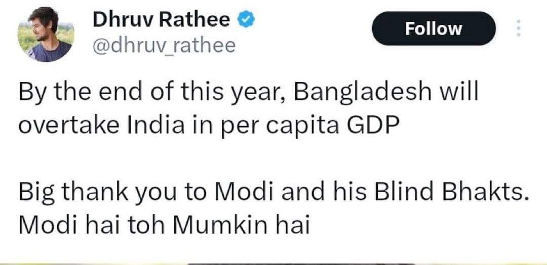 manojavanoor's tweet photo. @dhruv_rathee The reason is simple...... https://t.co/EEVWUnO3vy