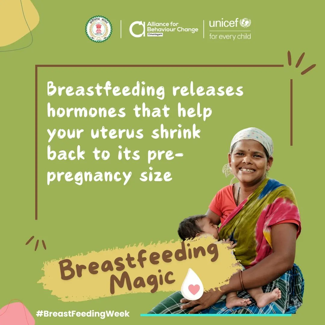 pragati_44's tweet photo. #Breastmilk माँ और बच्चे दोनों के लिए अद्भुत है। यह पैसे बचाता है, बच्चों को स्वस्थ और तेज़ बनाता है, माँ-बच्चे के बीच रिश्ते को मजबूत करता है, और पोस्टपार्टम रिकवरी में मदद करता है। इस "तरल सोना" के अद्भुत गुणों को जानें!

#WorldBreastfeedingWeek2024

@ChhattisgarhCMO @DurgDist https://t.co/X6oe7UgMny