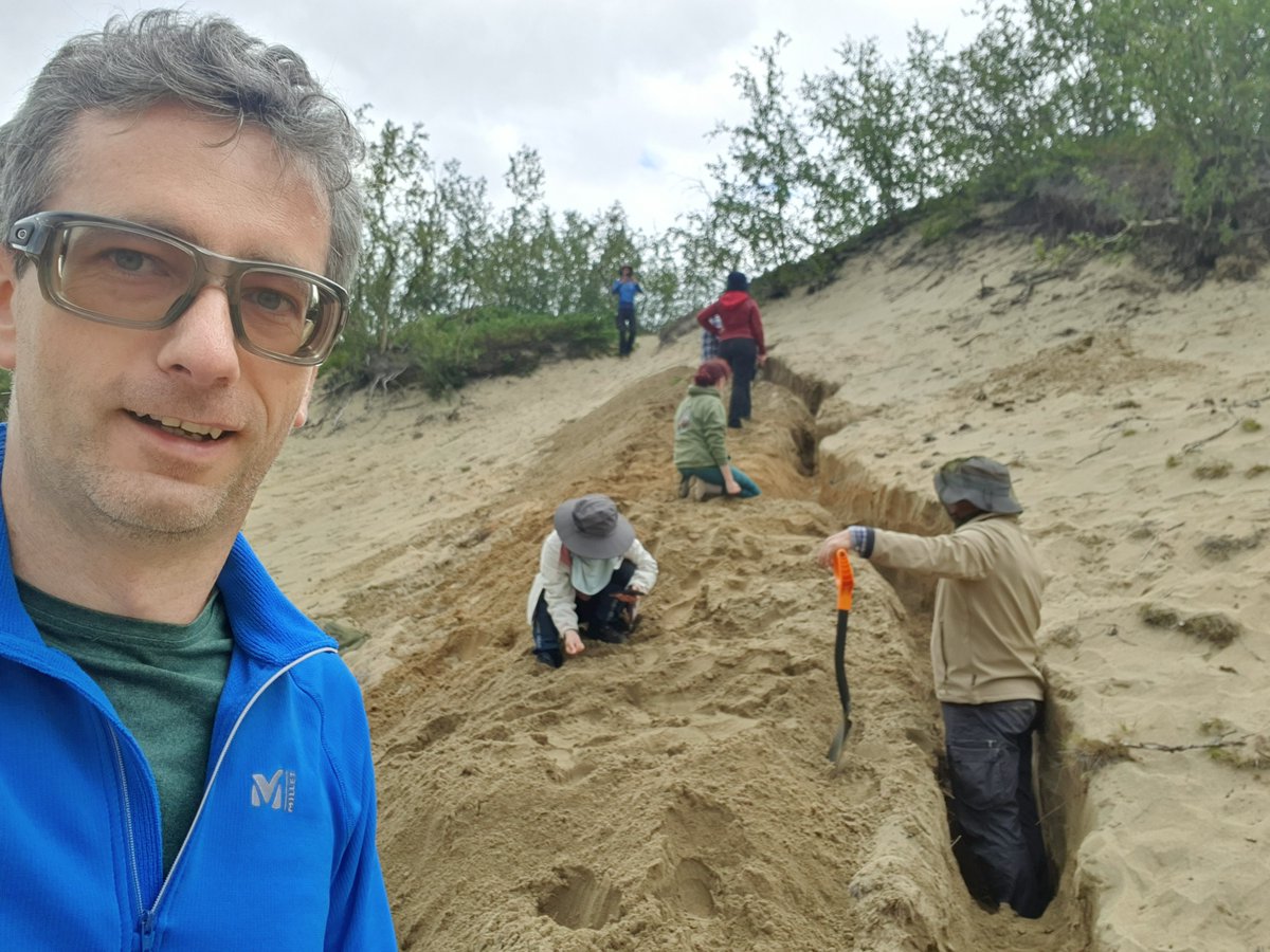 riskhazclimlab's tweet photo. Playing in the sand is a great fun, even for scientific purposes! We had a fantastic fieldwork &amp; workshop in beautiful Swedish and Finnish #Lapland to study #Arctic sand #dunes as part of our ArcDune project. @mel_stam @Z_GIS1 @GIUB_Research @UU_University https://t.co/4W6MztJtC8