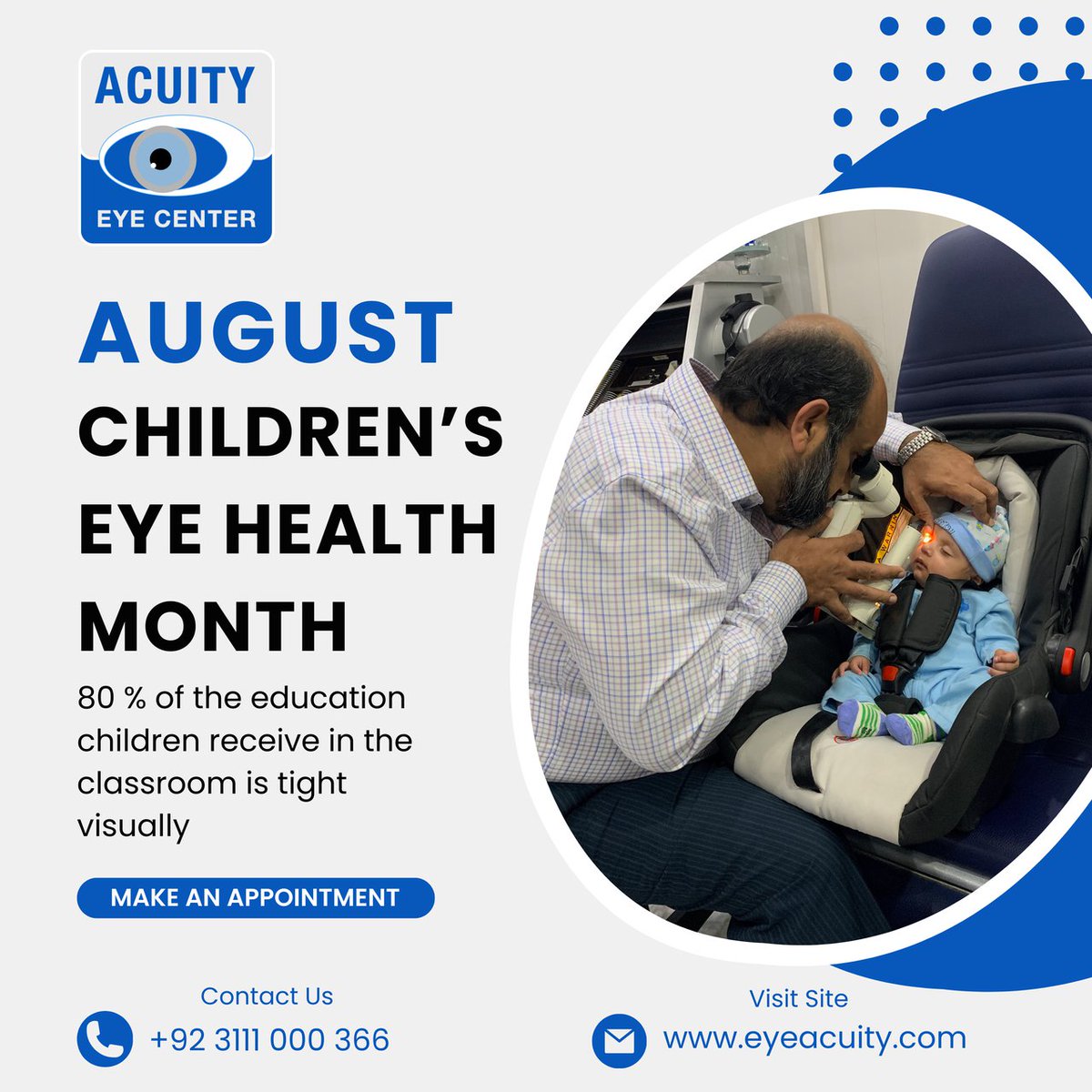 EyeAcuity's tweet image. Did you know that prolonged screen time can lead to eye strain in children? Encourage breaks and outdoor activities to protect their eyes this August. Let’s prioritize their eye health together! #EyeSafetyMonth #ScreenTimeAwareness