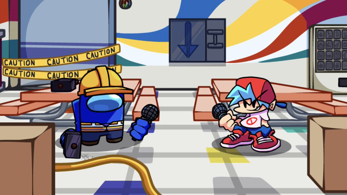 Errr since I’m in another country right now and don’t have access to my PC and thus have no access to the Mogus Mania account, I will post a teaser here to celebrate our inclusion in Impostors United! 

Have Blue’s background <a href="/MogusMania/">Mogus Mania</a> 
Mira HQ has seen better days 💔🥀