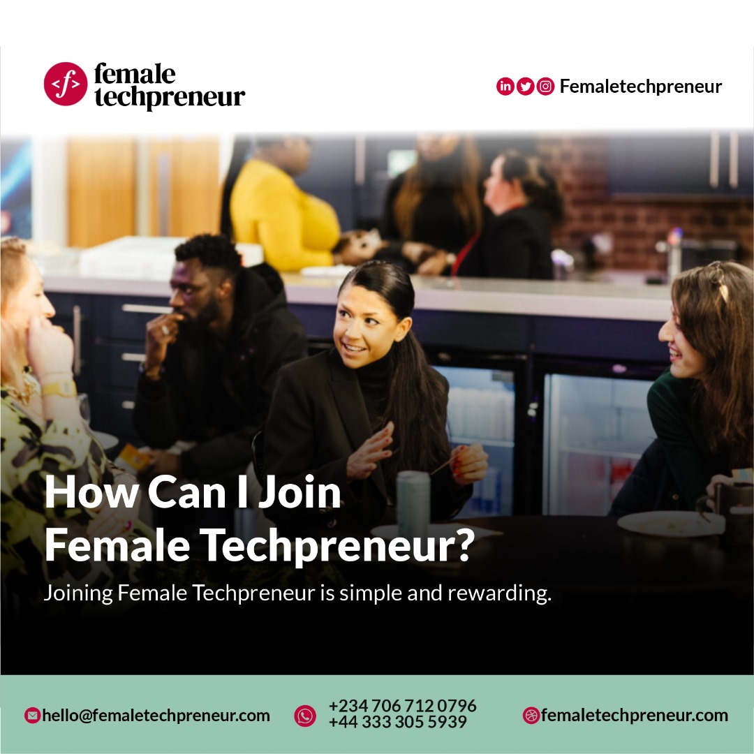 Q &amp; A

Question: How Can I Join Female Techpreneur?  

Answer: Joining Female Techpreneur is simple and rewarding.

 - Visit Our Website: Go to femaletechpreneur.com and click on ‘Join Us’.

#femalefounders #femaletechpreneur