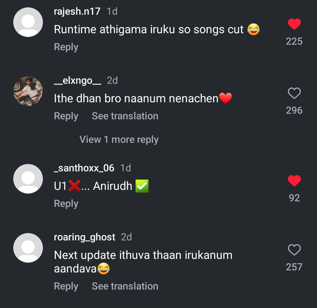 AnirudhMagical's tweet photo. Meanwhile u1 getting serrupadi from all audience and old gen people

🤡😭😭🔥🔥

#Goat #XeroxShankarRaja #GoBackYuvan #Goat3rdSingle #Spark https://t.co/RUIqKajWmz