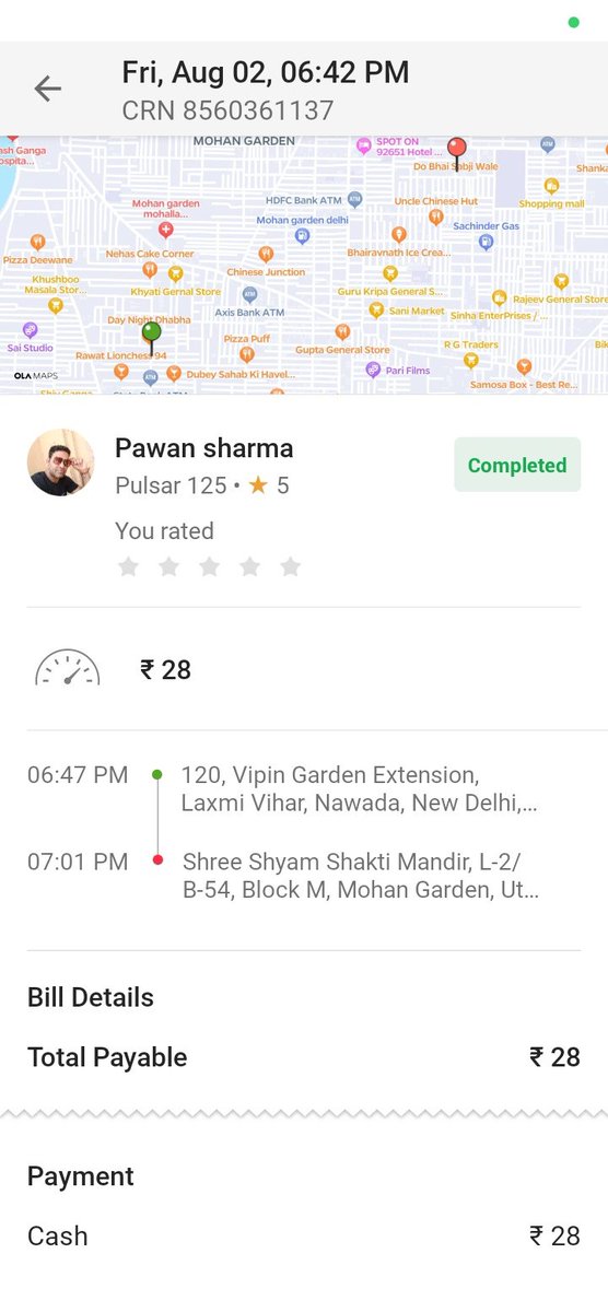 prabhukrgupta's tweet photo. @bhash 
I booked ola moto 2 aug 2024 in the evening. Booking amount show 28 /- but after in show amount 78/- and i payed amount 78/- . Then I contacted ola support. But do not solve my issue and not refund my amount. Ola company does not provide toll-free no and customer support. https://t.co/PL1F7Zz4DN