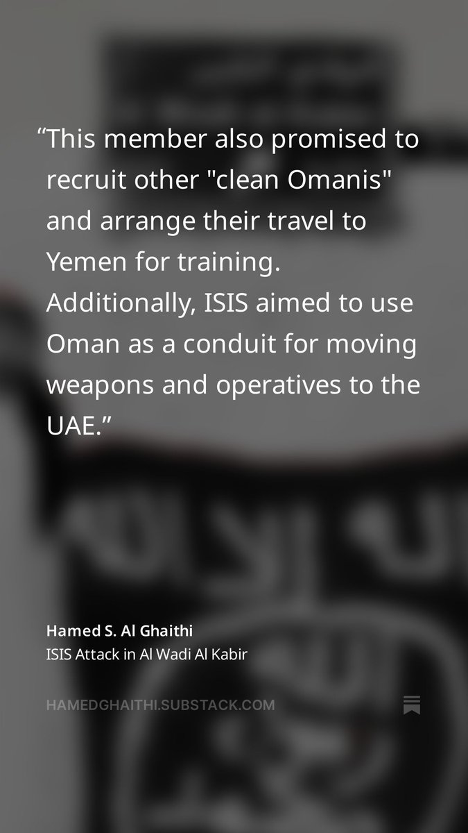 HamedAlGhaithi's tweet image. ISIS has been actively planning attacks in Oman for years, targeting the Shia community and Western embassies. Read more on #EndlessForms 
#SecurityThreat #MiddleEast #Oman
bit.ly/3YtV2Az