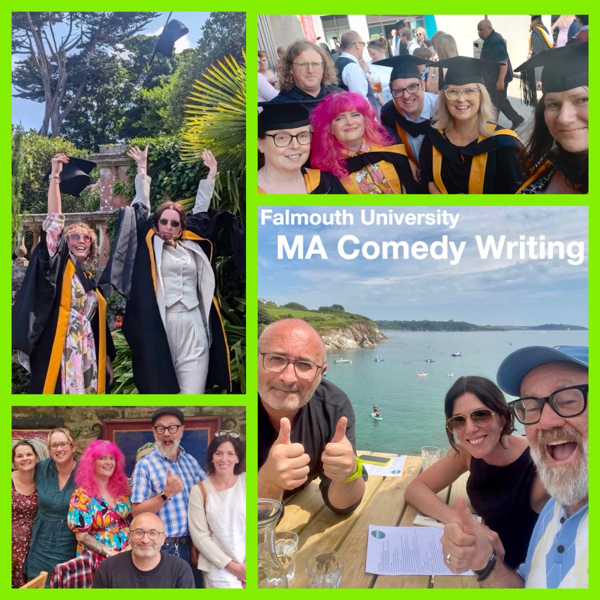 Fun week of graduations last week ⁦<a href="/FalmouthUni/">Falmouth University</a>⁩. 

If you’d like to learn screenwriting online from an award-winning team of industry pros, check out the free masterclass I’m giving on August 19th: tinyurl.com/rsudb9k4

SPOILER: it beats accountancy 

#writing #comedy