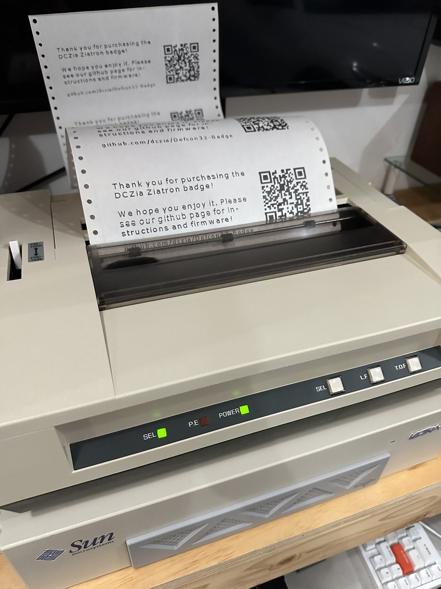 The #RoadToDefcon is paved with tractor feed paper and last minute #badgelife nonsense. #dczia505