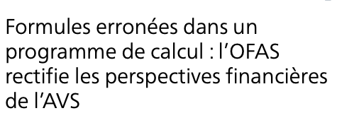 🔴BREAKING – "Petite" faute sur les finances de l'AVS:  
Les déficits de l'AVS ont été SURESTIMÉS de 4 milliards à l'horizon 2033.
Tous les scénarios étaient trop pessimistes depuis des années…
…donc aussi au moment du vote sur l'âge de la retraite des femmes et la 13e rente.
