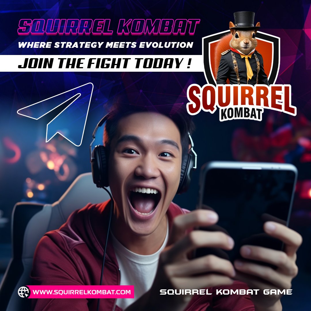 squirrel_kombat's tweet photo. Squirrel Kombat: Where strategy meets evolution. Join the fight today!
#CryptoBattle #GamingCommunity #Crypto #SquirrelKombat #CryptoGaming #TelegramTapGame #TONRewards #BlockchainGaming #Telegram https://t.co/Qx7SBx7xCx