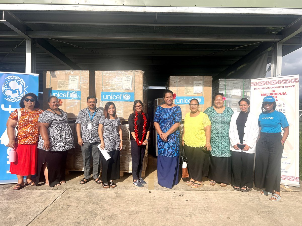 BasuRoshni1's tweet photo. Great to embark on a new @UNICEFPacific partnership with MNRE Samoa on #climate resilience, #DRR, emergency preparedness and response. Fa'afetai tele lava @samoagovt 🙏🏽🙏🏽 https://t.co/VvUvzoOTr7