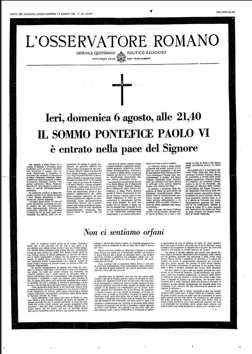 Il 6 agosto 1978