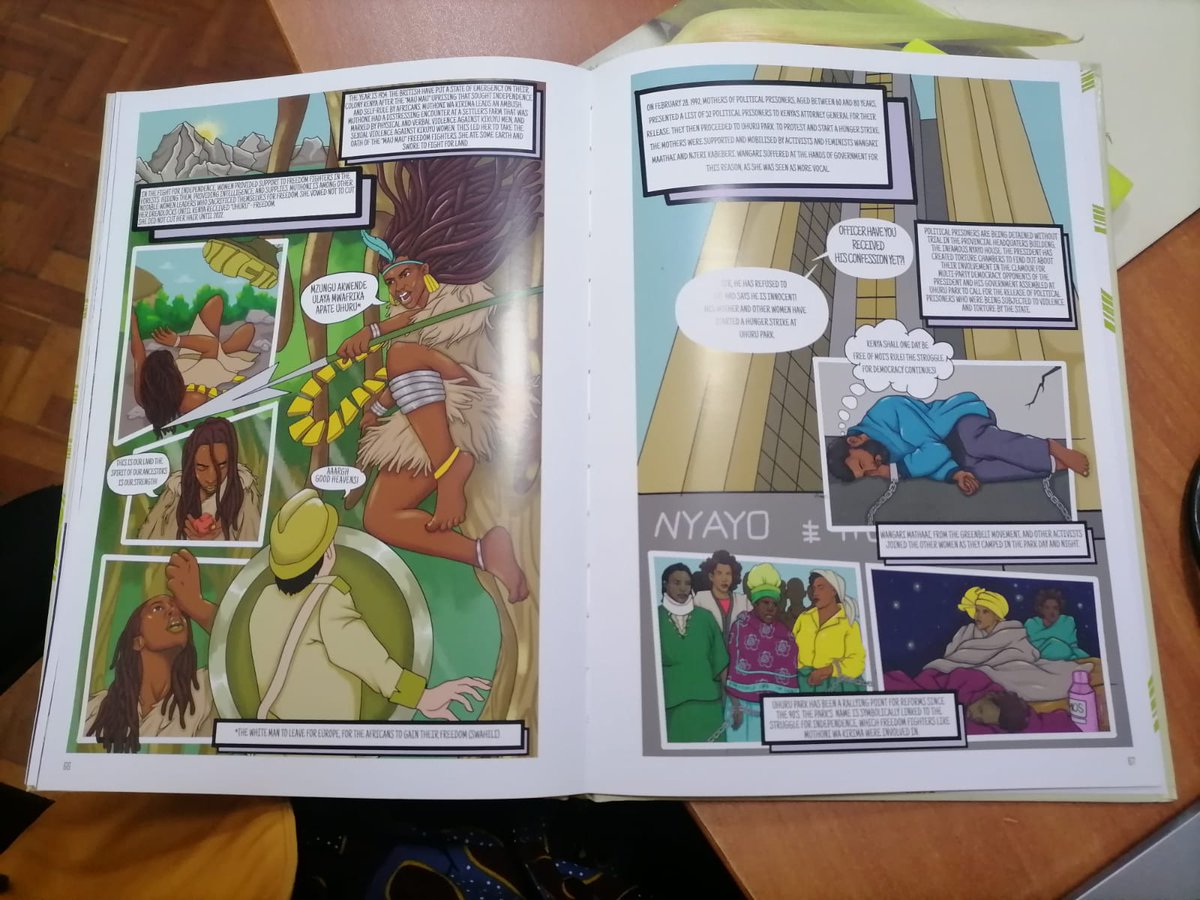 "The Last Stand" chapter, illustrated by <a href="/Chelwek1/">Chelwek</a> in The Global Feminist Pitch highlights symbolic spaces of feminist activism in Kenya🇰🇪, such as Uhuru Park. A space for #feminist protest significant to generations of feminists in Kenya.
Check out 👉👉
boell.de/sites/default/…