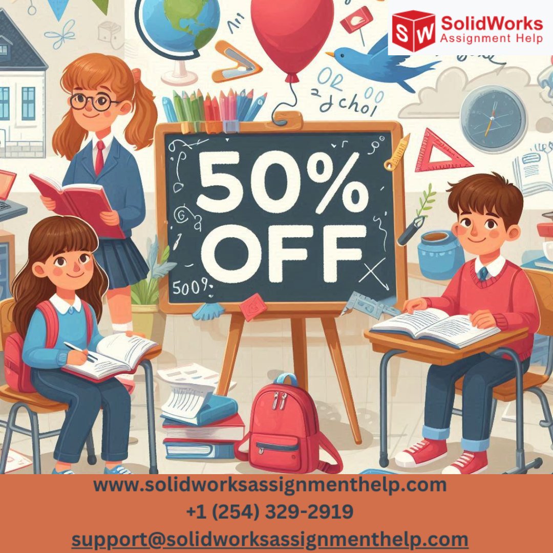 SolidworkH's tweet photo. 🎉 Big News!
Save 50% on your next 3D Modeling Assignment Help when you refer a friend—and they save 50% too!
Offer Code: SWAHREFER50
Act Now!
visit: 
https://t.co/W1IOGmZxp7
#Students #Education #School #CollageLife #University #offer #Assignment #Solidworks  #StudentSuccess https://t.co/sPMRBdBbnR