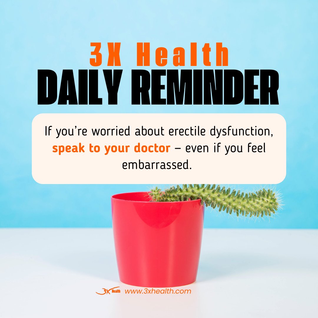 3xHealth's tweet image. Addressing an underlying condition is sufficient to reverse erectile dysfunction.

#ErectileDysfunction #ErectileDysfunctionHelp #erectiledysfunctionsolution #erectiledysfunctiontreatment