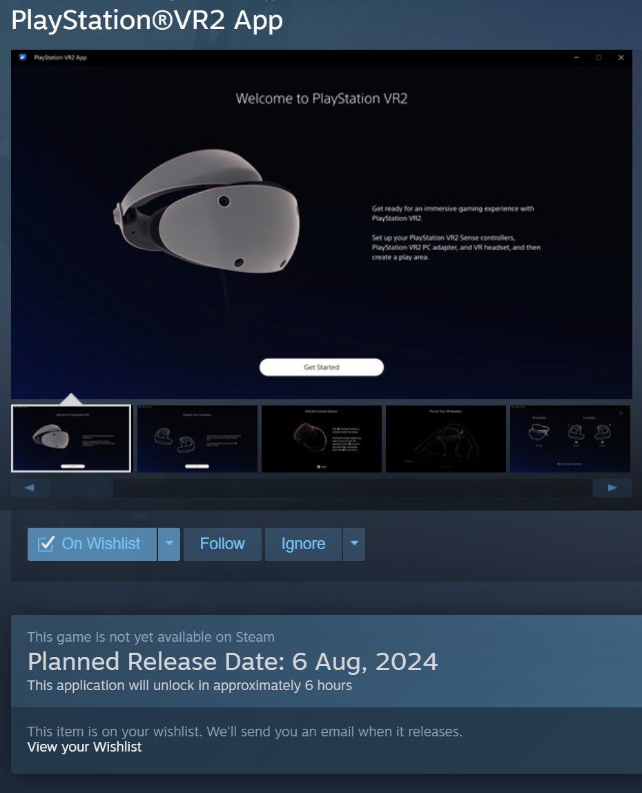 macinvr's tweet photo. Don't forget, you can download the Steam PlayStation VR2 App from today. The adaptor goes on sale tomorrow (but I think some people already have it?).
Not me though (sad face)
#psvr2 @PlayStationUK @Steam https://t.co/R3dGqVkEdb