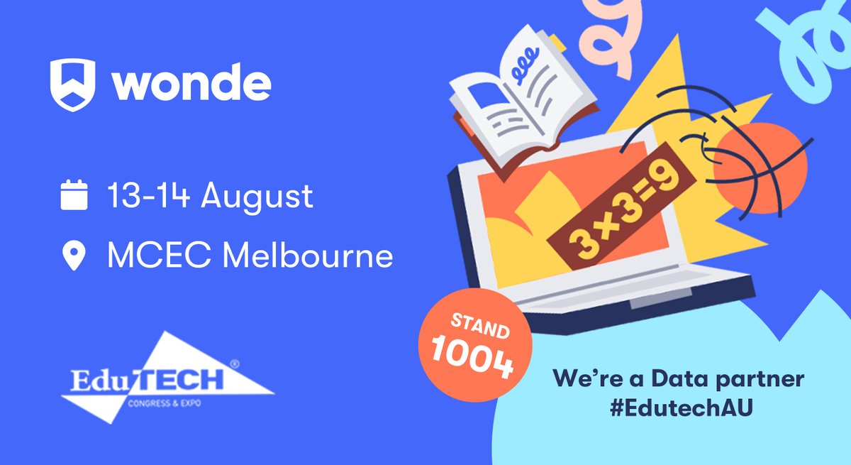 wearewonde's tweet photo. This time next week we'll be at #EduTechAU 🇦🇺

We're this year's #DataPartner! Come and see the #Wonde team in #Melbourne 🙋‍♀️

Register for @EduTECH_AU today 👉 https://t.co/RimvDOKyCB #EduTECH_AU #EdTech https://t.co/Yoqi37FTnZ