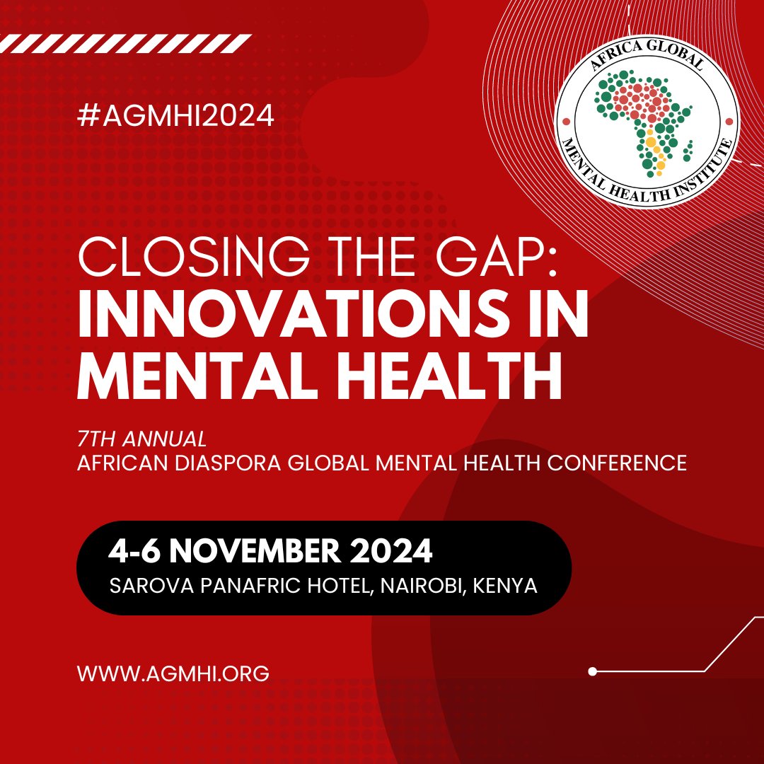 Remember to register for the AGMHI Conference happening 4-6 November 2024📅 in Nairobi, Kenya🇰🇪.

We look forward to meeting you then!

📌Learn more about the AGMHI conference and register here: event.fourwaves.com/agmhi2024/pages