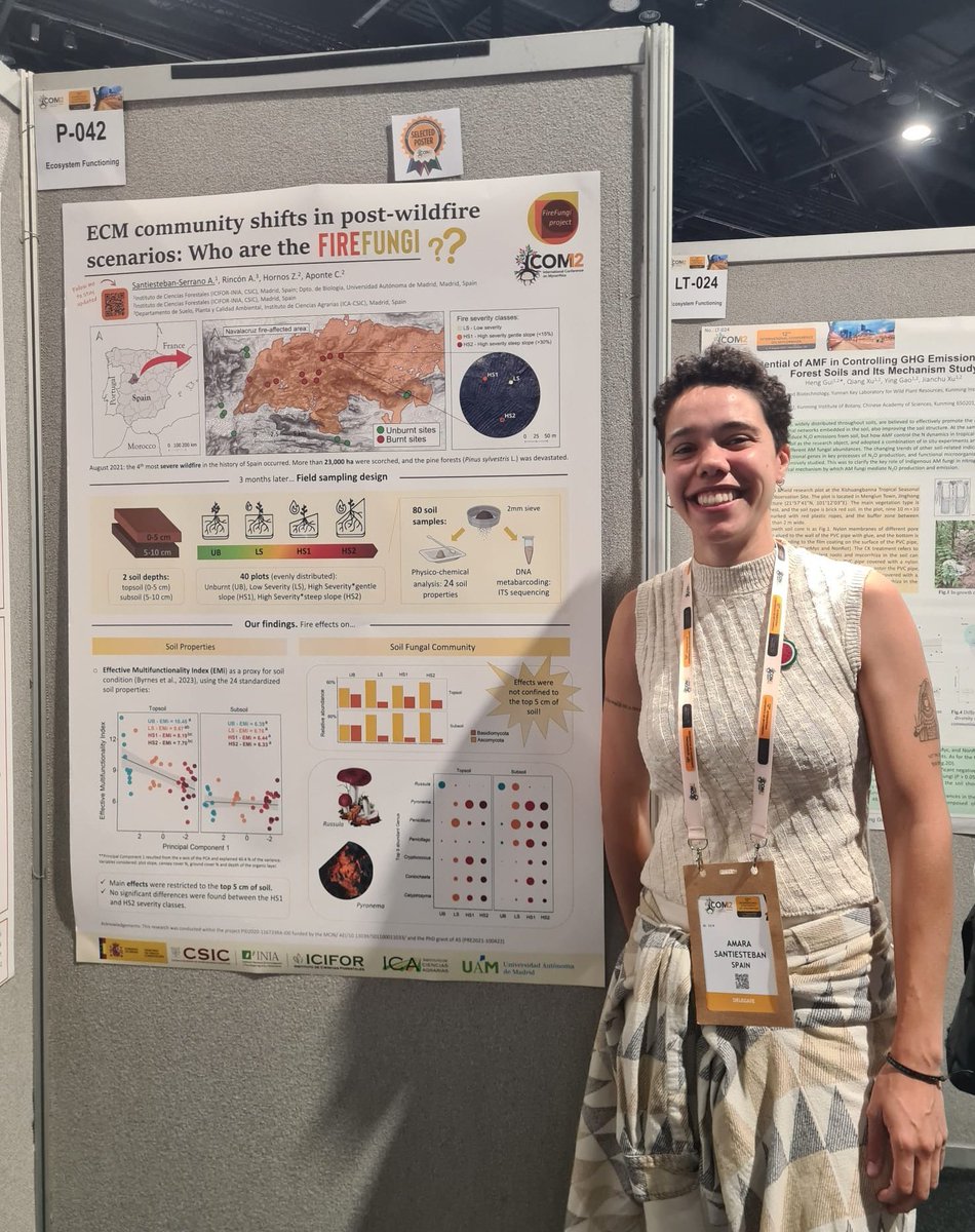 So happy to be at my first #ICOM ever!! Come and check my poster to find out more about 🍄 + 🔥 = ⁉️
🍉 <a href="/ICOM_12/">12th International Conference on Mycorrhiza 2024</a>