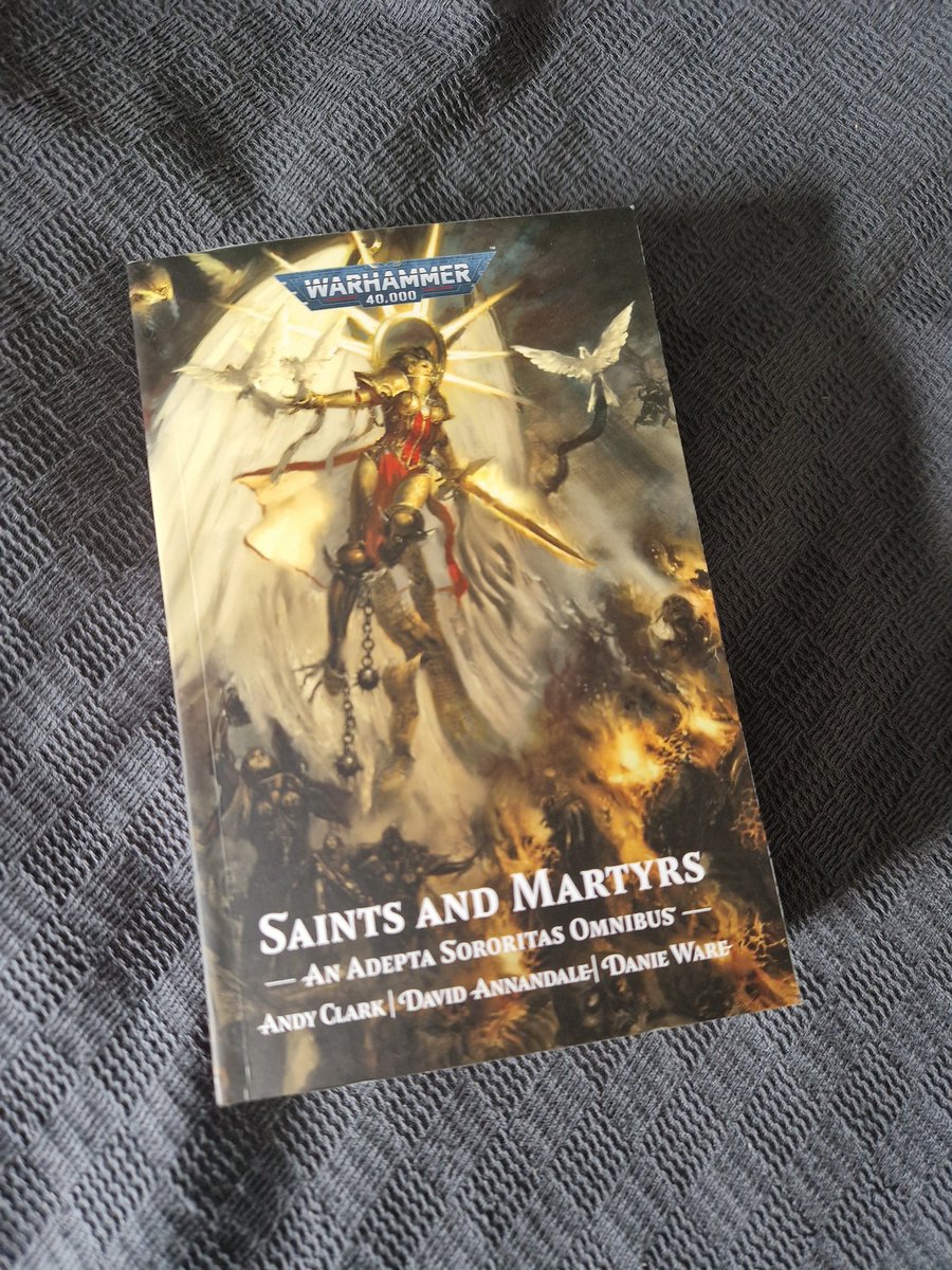 tjgais's tweet photo. Jumping into another 40k goodie to keep the summer going ⚜️💪 Already read Saint Katherine by @Danacea but who says you can't re-read peak sisters? https://t.co/rGUSRqobUT