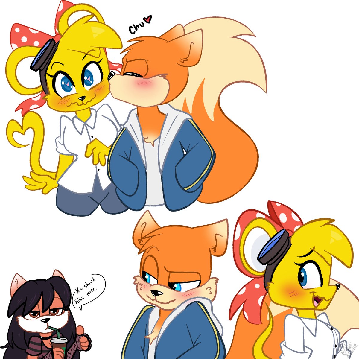 TheArtYoshi's tweet photo. Conker giving Pipsy some kisses 🧡💛
was talking to @Tanooki98 about these two ahh!!!
#Conker #Pipsy #ConkersBadFurDay #rareware https://t.co/D8a5LE0NX7