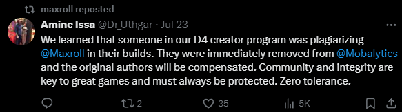 Mandl_TV's tweet photo. Imagine if @maxrollgg was also against plagiarism when it's them profiting off others' work on an industrial scale 🥲 https://t.co/LSEeXBGVh8 https://t.co/JfkW091Cqj