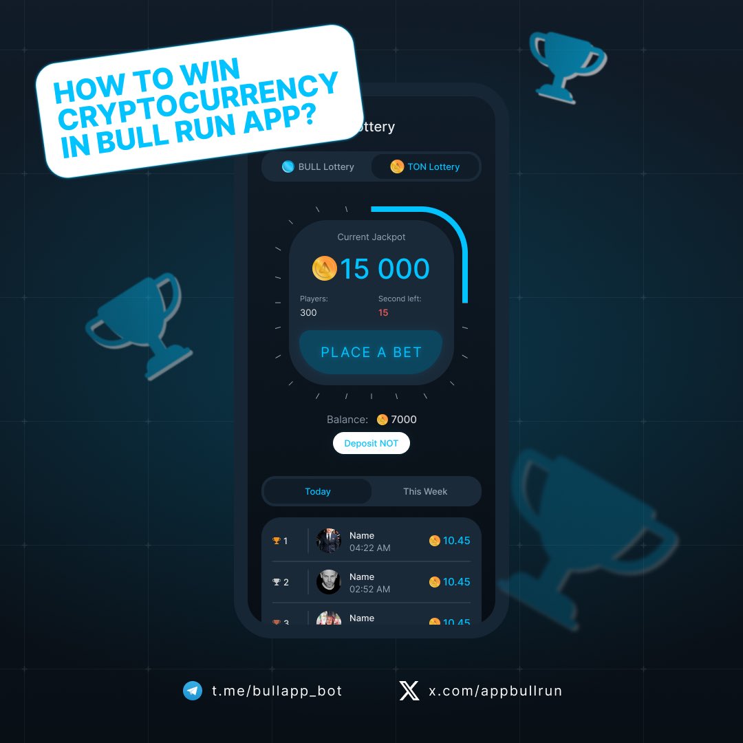 We have made a global change in the game of $NOT Lottery

We have changed the mechanics of winning, now each of you has a chance to win thousands or tens of thousands of NOT, and maybe even 100,000+ #Notcoin

Game Conditions:
- Plce a bet of 50 NOT
- Your bet must last for 15