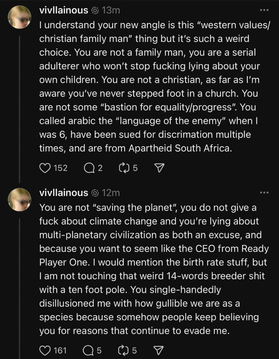 Musk’s daughter has him nailed