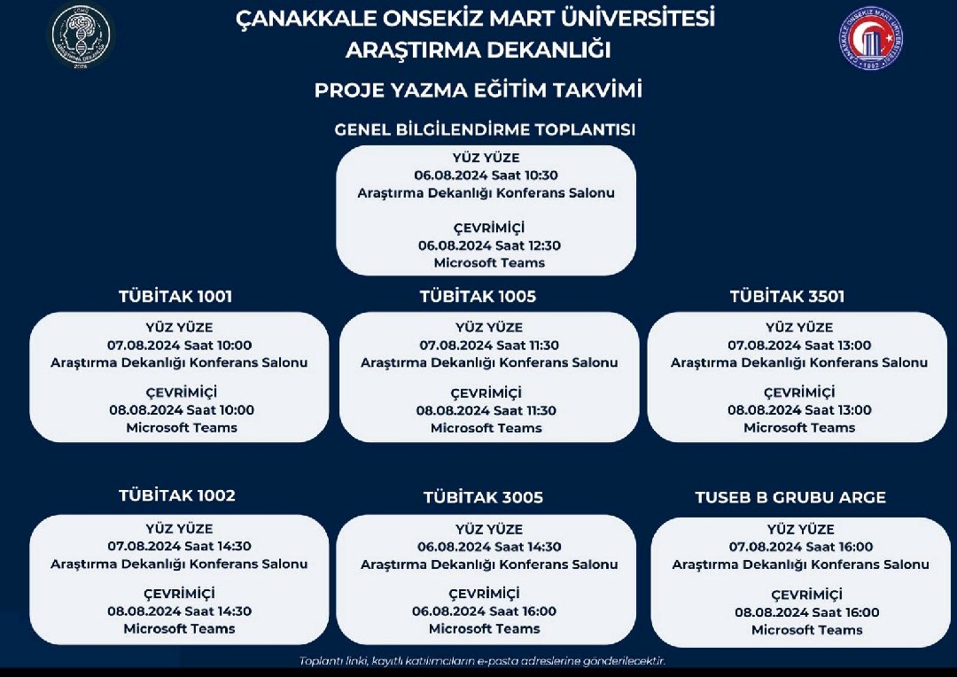 onsekizmartuni's tweet photo. Bu Yaz ÇOMÜ Proje Rekoru Kıracak

Araştırma Üniversitesi olma yolunda Araştırma Dekanlığımızca hazırlanan 7 haftalık proje yazma programının ilk ayağı olan proje tipleri bilgilendirme toplantıları başladı.

#ÇOMÜ #HepBirlikteDahaİleri 🎯 https://t.co/izJugTL7tO