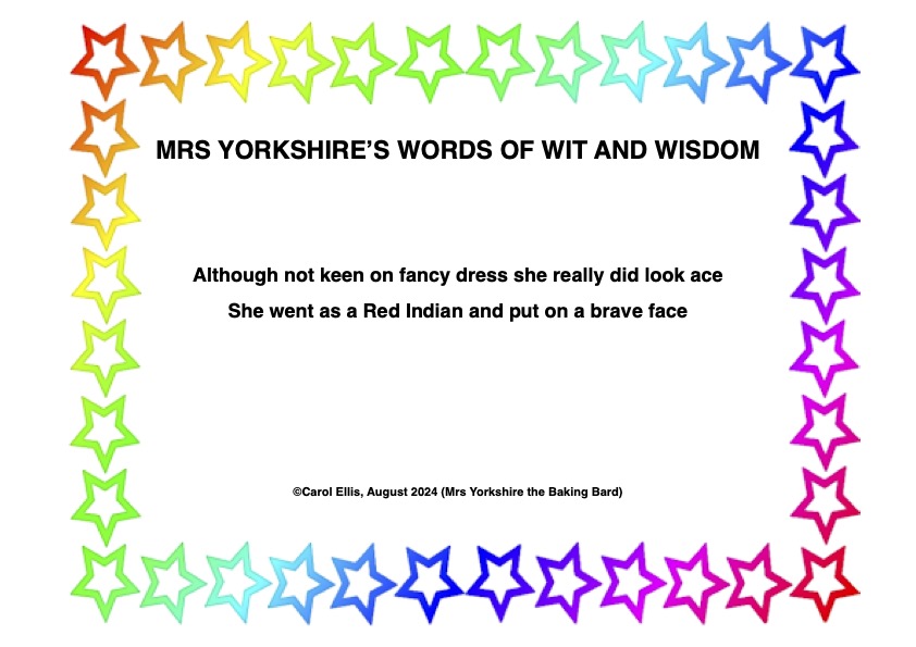 YorksBakingBard's tweet photo. 😂😂😂 #fancydress #redindian #PoetryIsLife #poetrycommunity #PoetrySavesLives #poetry #poetrytwitter #poetrylovers #poet #poetic #poets #poetsoftwitter #poem #poems #Writer #writers4relief #writerscommunity #writersoftwitter #puns #wordsmith #WordsMatter https://t.co/ahrdhs33Ld