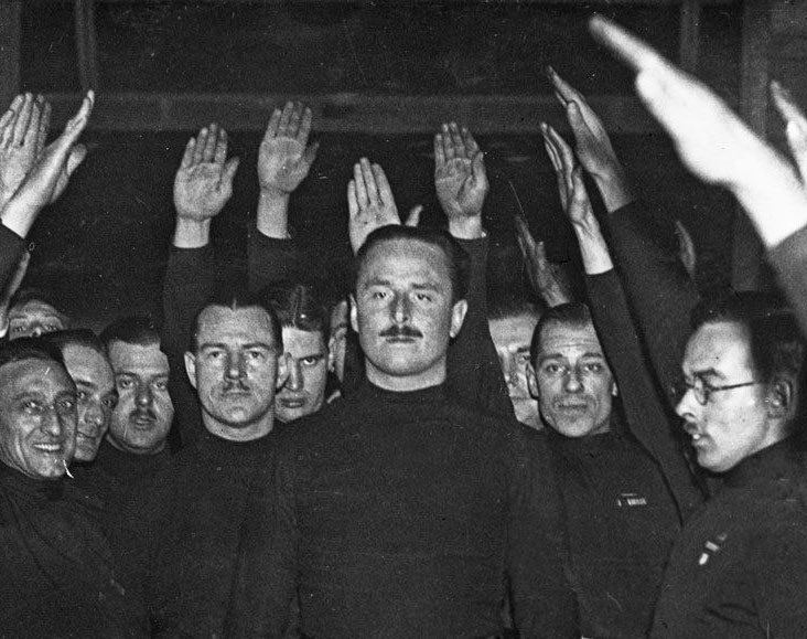 Oswald Mosley tried to hold a fascist rally in Southampton in 1937. It was unsuccessful. There were scuffles between locals and his bodyguards. Mosley was hit by a stone; he had to escape by being bundled into a barricaded tram by the police.

“We don’t want Mosley!” was the cry.