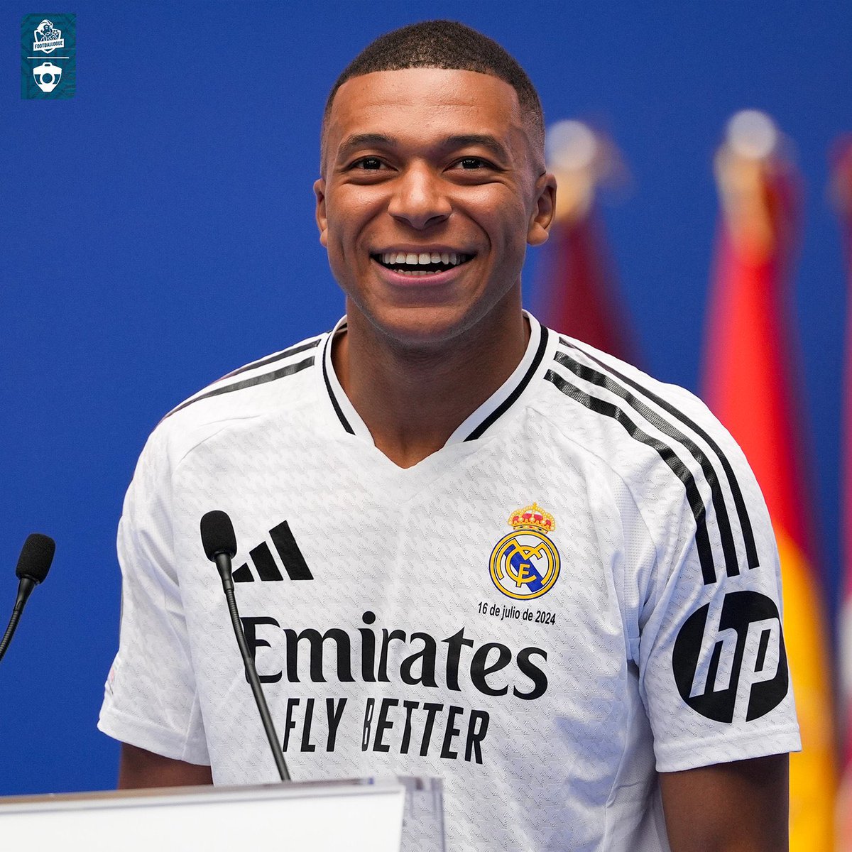 Footballogue's tweet photo. 🚨 Kylian Mbappé devrait être le principal tireur de COUP FRANC du Real Madrid cette saison. 🤍

En revanche, Vinicius JR sera le premier tireur de penalty du club.

(@marca) https://t.co/vOnocBC2YV