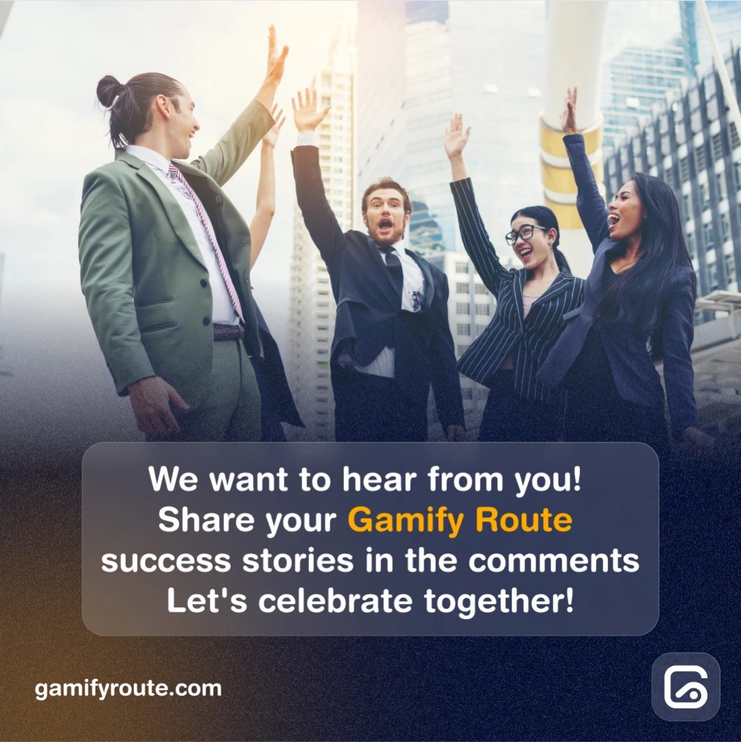 GamifyRoute's tweet photo. 🏆 We want to hear from you! Share your success stories and experiences using Gamify Route in the comments. Let's celebrate your achievements together!

 #SuccessStories #GamifyRoute #CustomerEngagement #MarketingSuccess #BusinessGrowth #InteractiveMarketing https://t.co/od8tqxOaMw
