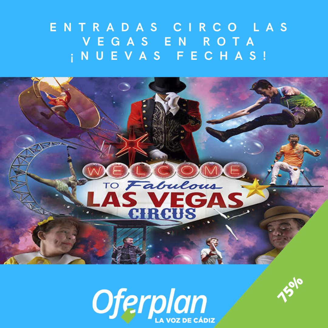 oferplan_lavoz's tweet photo. ¡NUEVAS FECHAS! El circo Las Vegas 🎪amplía su estancia en Rota, disfruta de su nuevo espectáculo hasta el 8 de septiembre, el plan perfecto en familia para este verano #Verano2024 #FelizMartes #rota #cadiz 

➡️https://t.co/YnU3WNnpHz https://t.co/DthUPOhMUd