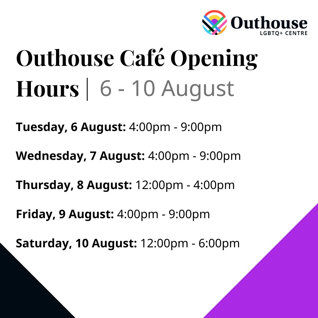 Due to staff illness, The Outhouse Café will have slightly adjusted opening hours this week. Please note that the centre, reception, and our regular events will continue as scheduled. We appreciate your understanding and support! #OuthouseDublin #CoffeeDublin