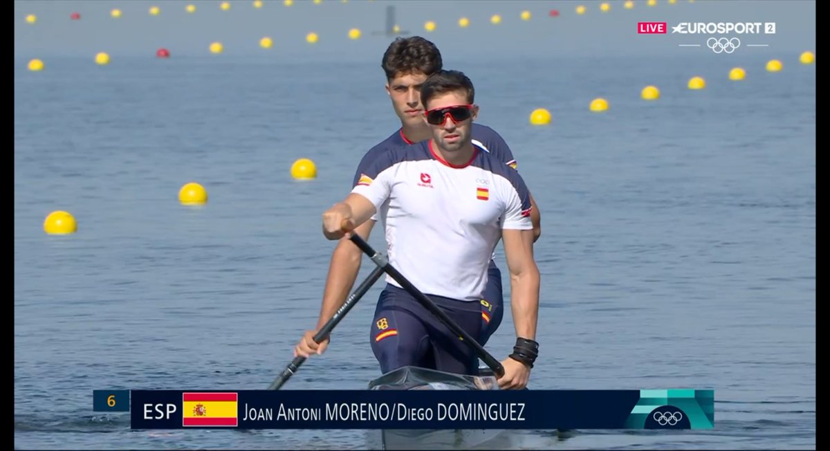 ¡Joan Antoni Moreno y Diego Domínguez quedan segundos en su serie de C2 500, por detrás de China, y avanzan A SEMIFINALES con mucha solvencia!