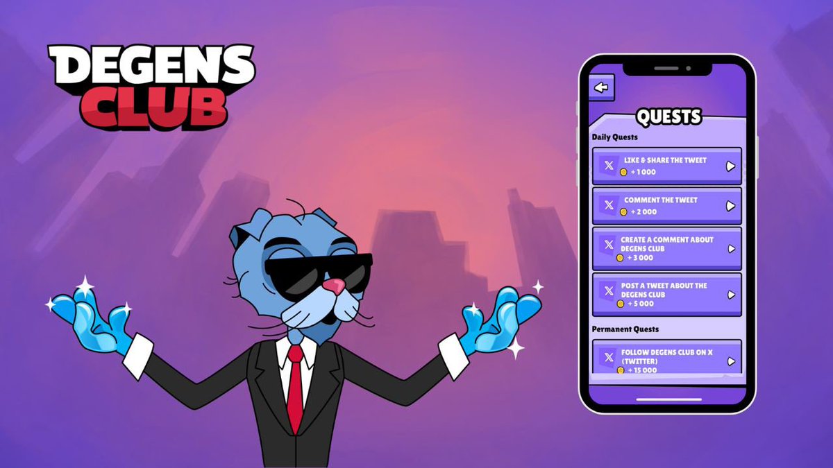 DegenYouki's tweet photo. Pssst Degens... I have some quests for you ✅

Go to QUESTS in the Degens Club and do your job! https://t.co/oxiiqrJna0