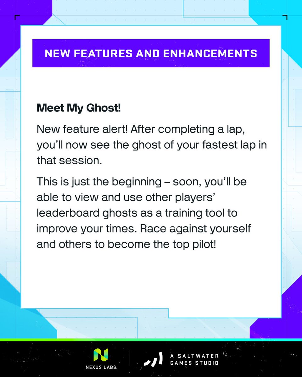 CelerosGame's tweet image. Meet My Ghost! 👻

After completing a lap, you’ll now see the ghost of your fastest lap in that session. This is just the beginning – soon, you’ll be able to view and use other players’ leaderboard ghosts as a training tool to improve your times.