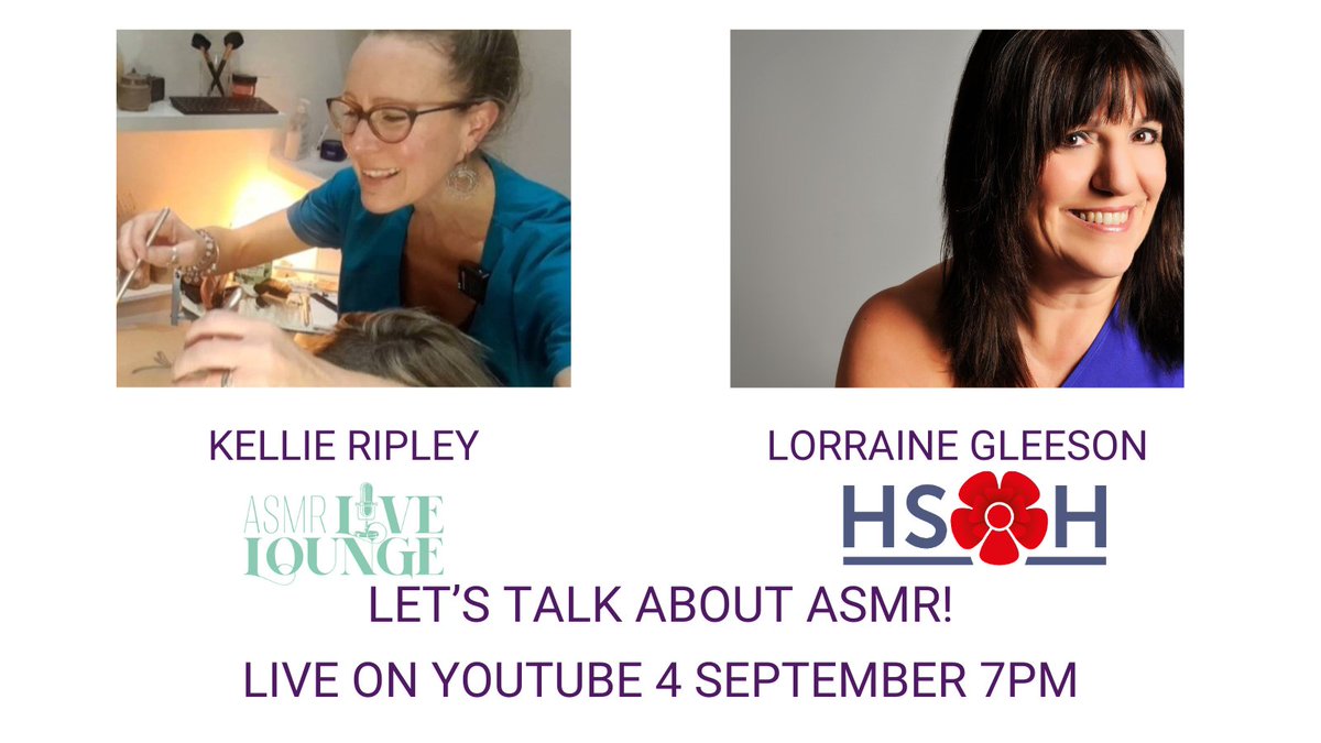 hypnohants's tweet photo. My next live stream is on 4 September at 7PM. My guest will be Kellie Ripley, recently featured on @thismorning. We're talking about ASMR! Don't miss this—it will be fascinating!
https://t.co/qYYbTngy50
#ThisMorning #ASMR #ASMRLiveLounge #YouTube #Livestreaming https://t.co/gSkQ290tiA