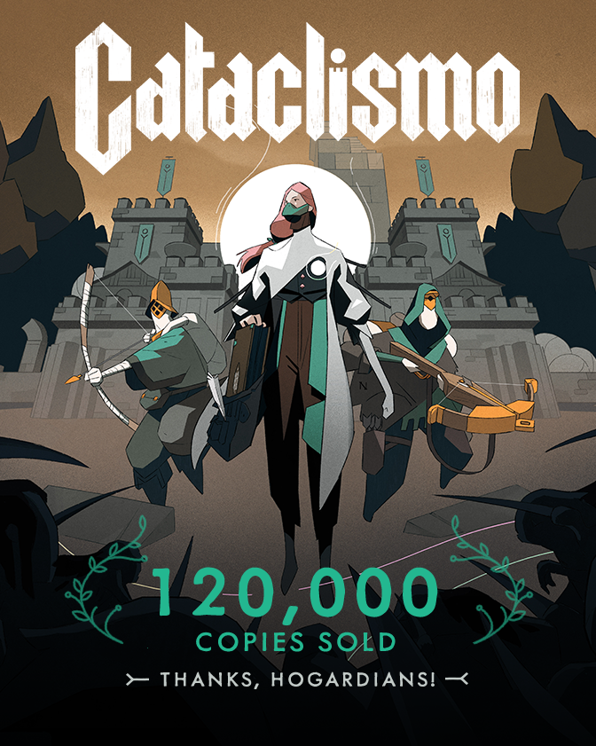 Cataclismo has sold over 120k copies (!) since the Early Access release two weeks ago 🤯

It's the fastest Digital Sun game to surpass 100k copies sold, and also our highest-rated game on Steam with a 93% positive review score 📈

Thanks for the support, Hogardians! 🏰