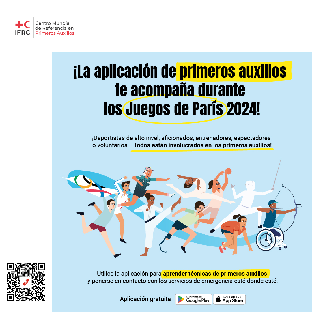 ¡Mantente seguro durante los Juegos de París 2024 con nuestra aplicación de primeros auxilios! 📷📷 No te lo pierdas: descarga nuestra aplicación gratuita para estar preparado ante cualquier emergencia: prod.gdpc-api.com/appstoreURL 
#Paris2024 #FirstAidApp #StaySafe