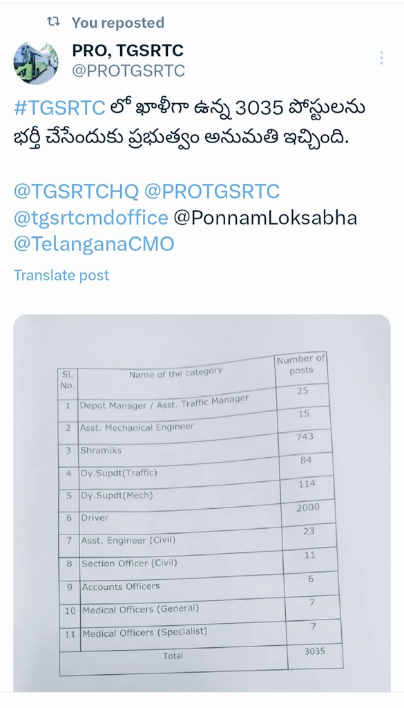 KumarSingathi1's tweet photo. @YakaswamyChalla 
Government released Job calender not included 3035 RTC posts,which is creating  confusion among aspirant's.
Requesting a clarification for this ... plzzzzz https://t.co/DFRxavaX6j
